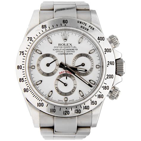 orologio rolex daytona acciaio quadrante bianco anno 2001|Rolex Daytona 116523 Panna Dial Ser K 2001 Box&Paper.